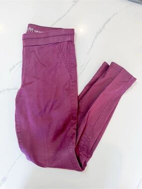 Soho Stretch High-Rise Ponte Leggings in Plum